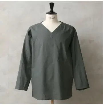 실물 러시아군 슬리핑 셔츠 V넥 올리브