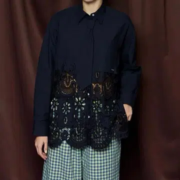 MAISON SPECIAL 자수 넥타이 셔츠