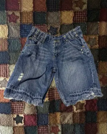 반바지 데님 데님 팬츠 y2k 그런지 구제 의류 헤이세이 갸루 빈티지