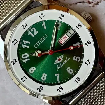 시티즌 오버홀 완료 남성용 손목시계 데이데이트 빈티지 70S 그린