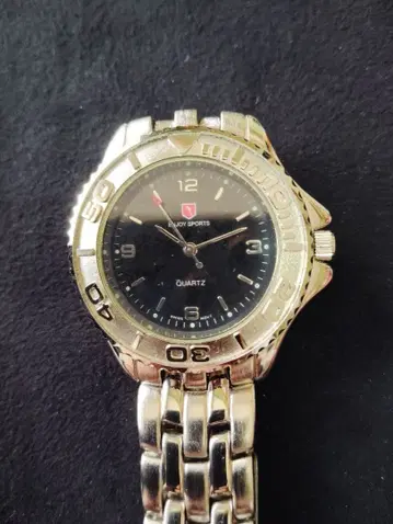 작동 [ 새상품급 ] ENJOY SPORTS 쿼츠 손목시계 블랙