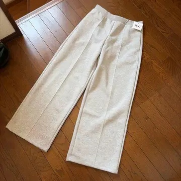 유니클로 C 맨투맨 스트레이트 팬츠 연그레이