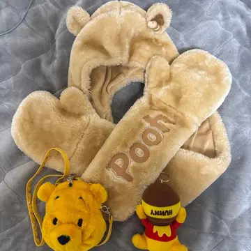 곰돌이 푸 머플러 캡 키링 패스 케이스 디즈니