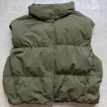 인기 유니클로 C 다운 크롭 베스트 올리브 XL 워셔블