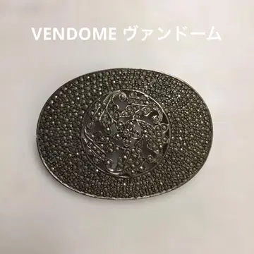 VENDOME 반돔 타원 브로치 Silver 925 마카사이트
