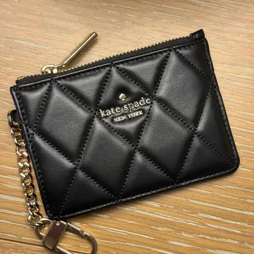 kate spade 퀼팅 코인 케이스 블랙 지갑 케이트 스페이드
