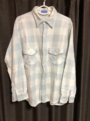 GOODENOUGH 블록 체크 플란넬 셔츠