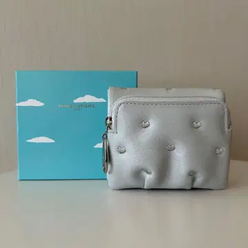 츠모리치사토 접이식 지갑 박스 있음 실버