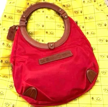 새상품급 Felisi 페리지 나일론 가죽 서클 백 이탈리아제