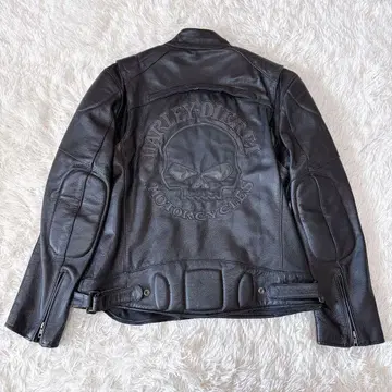 HARLEY DIEREI 싱글 라이더 자켓 천연 가죽 스컬 XL