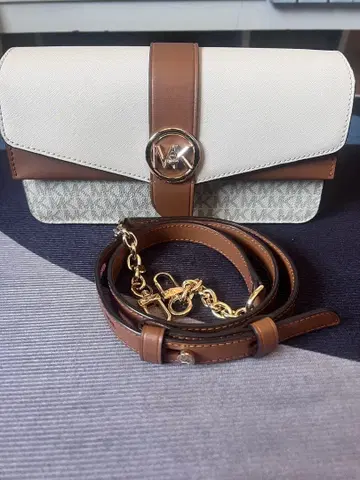 Michael Kors 숄더백 화이트/브라운