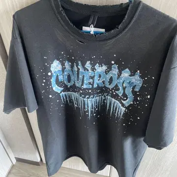 더블렛 그래픽 T셔츠 L 사이즈 블랙