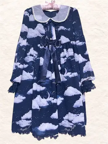Angelic Pretty Misty Sky 원피스 네이비