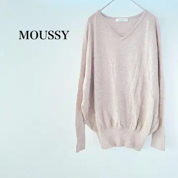 마우지 니트 긴팔 베이지 울 100% 따뜻한 심플 무지