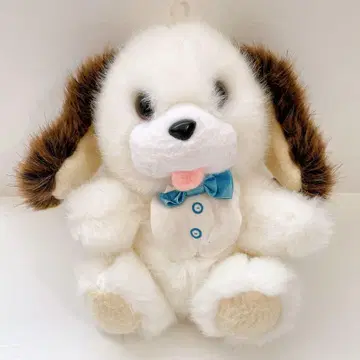 파이브벨로 1980년대 빈티지 강아지 개 봉제 인형 아메토이