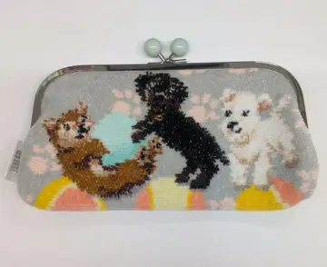 HEILER 개 자수 파우치 장지갑 가마구치