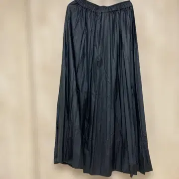 niko and - 레더 라이크 롱 플리츠 스커트