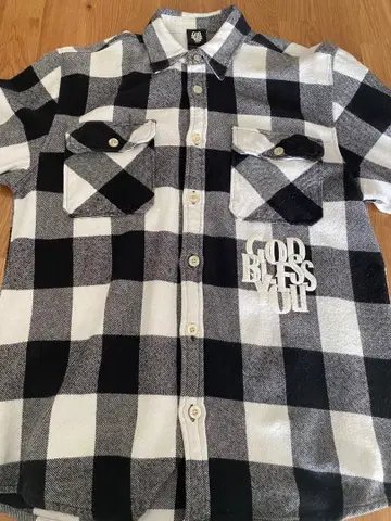 GOD BLESS YOU 체크 무늬 셔츠 M