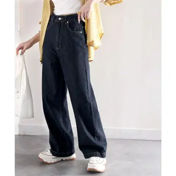 클래식 엘프/하이웨스트 와이드 데님 팬츠/새상품