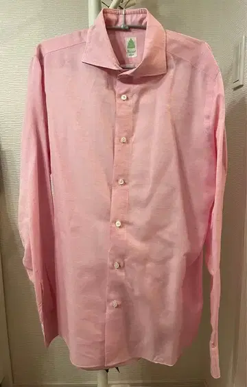 피나모레 코튼 린넨 셔츠 최근 모델 M 사이즈 finamore