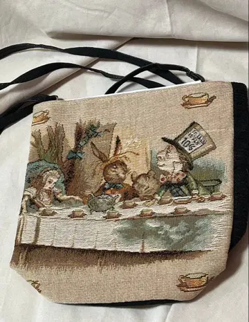 익명 배송/원더랜드 앨리스 다회 패턴 고블랑풍 미니백