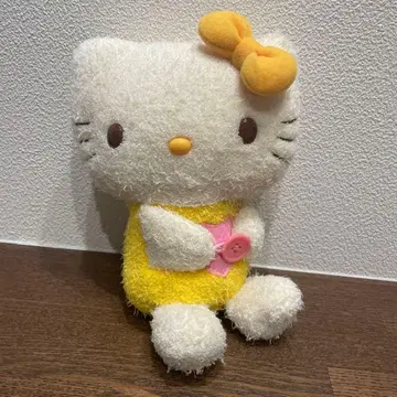 산리오 미미 봉제 인형 헤이세이 옐로우 컬러 키티 레트로 커튼 레어