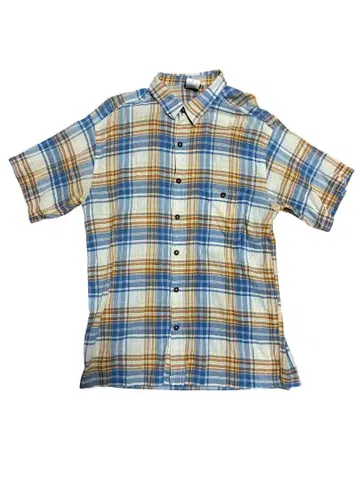 Patagonia 체크 무늬 반팔 셔츠