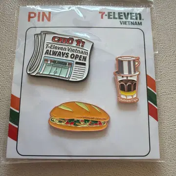 7-Eleven 베트남 호치민 핀 배지 세트