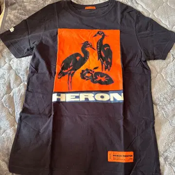 HERON PRESTON 티셔츠 새 블랙 T 브랜드