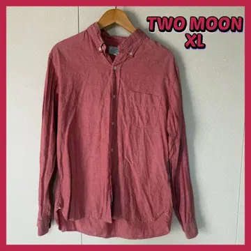 아메카지 브랜드 TWO MOON 투문 레드 코튼 XL 긴팔