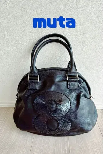 #muta 블랙 숄더백 8 숫자 장식