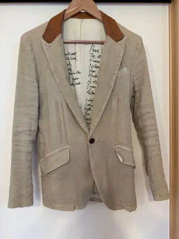 백크러쉬 린넨 테일러드 자켓