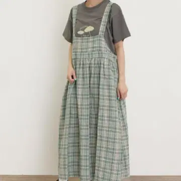 사만사 모스모스 [ Cross x Linen ] 점프슈트(그린)