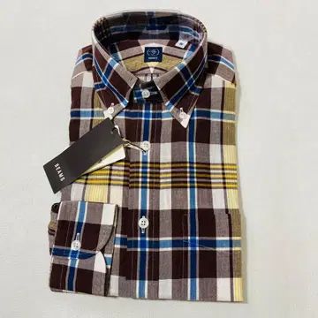 미사용 BEAMS F 빔즈 F 마드라스 체크 버튼 다운 셔츠