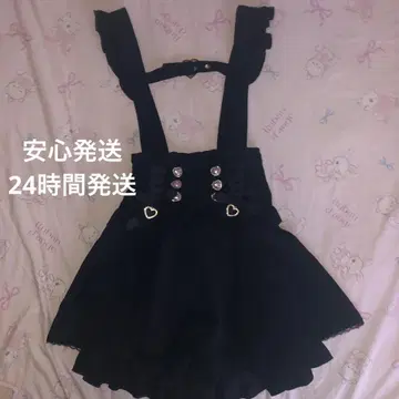 LIZLISA 레이스업 서스펜더 치마바지