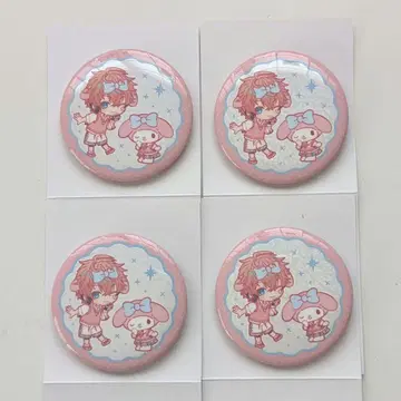 오리엔스 x 산리오 캔뱃지 아카기 웬 미니 캐릭터