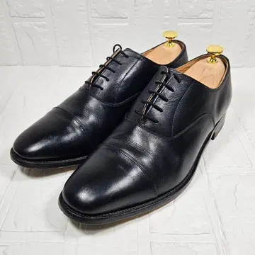 스코치 그레인 천연 가죽 스트레이트 팁 내익 블랙 가죽