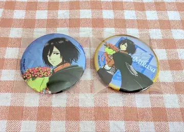 진격의 거인 니지겐노모리 네온 캔뱃지 미카사