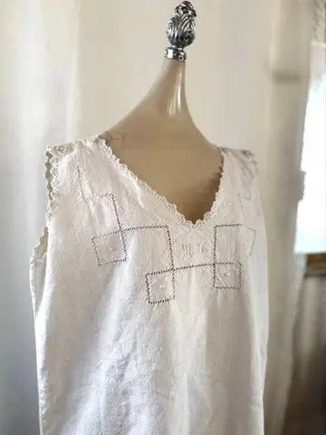 프랑스 앤티크 린넨 원피스 French antique