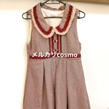 axes femme 엑시즈팜 원피스 퍼 옷깃 장미 리본