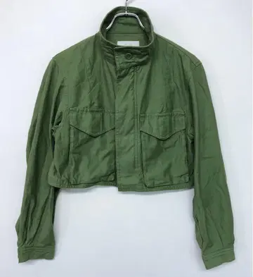 MOUSSY 스탠드 카라 크롭 기장 밀리터리 M-65 자켓