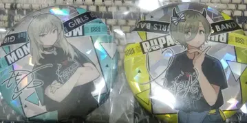 걸즈밴드 클라이 박동의 미래 캔뱃지 모모카 루파 세트 홀로 사인