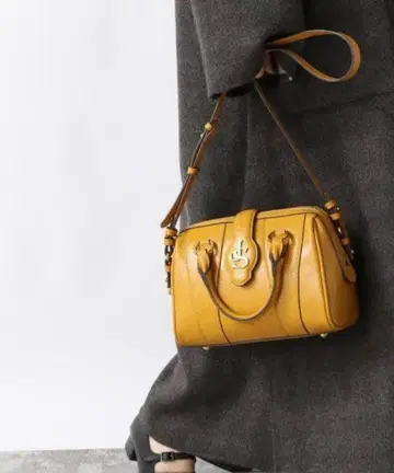 JEANASIS 빈티지 보스턴 BAG 카멜