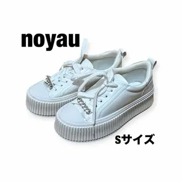[ 새상품급 ] noyau 비쥬 장식 통굽 레이스업 스니커즈 S 사이즈