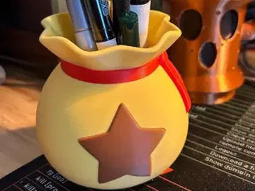 동물의 숲 돈 주머니 모양 펜꽂이