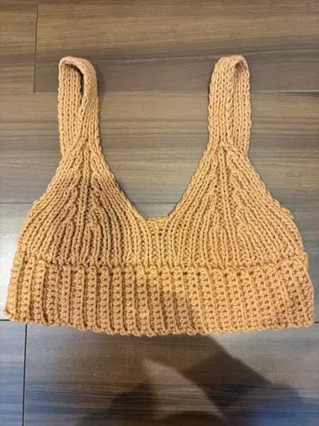 MAYDI 손뜨개질 브라운 뷔스티에