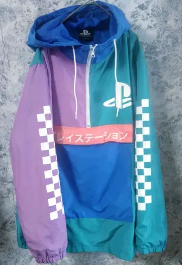 90s 레어 플레이스테이션 나일론 후드티 L 사이즈