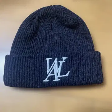 WOOALONG 우알롱 로고 자수 니트 모자 비니 WAL 새상품 한국