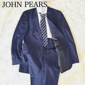 새상품급 존 피어스 네이비 스트라이프 남성용 수트 셋업