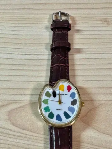 팔레트형 손목시계 그림 그리는 아티스트 디자인